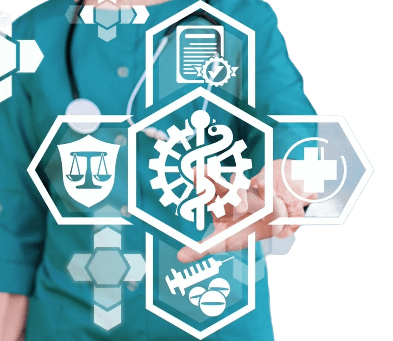 Symbolische Darstellung von Gesundheitsforschung und Qualitätsstandards